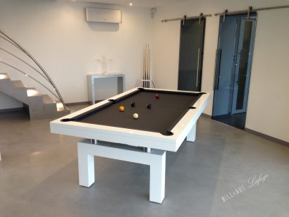 Billard Arcade laqué blanc cadre fin