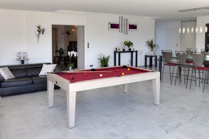 Billard américain transformable en table