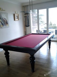 Billard français Louis-Philippe 2m40 teinté en noir