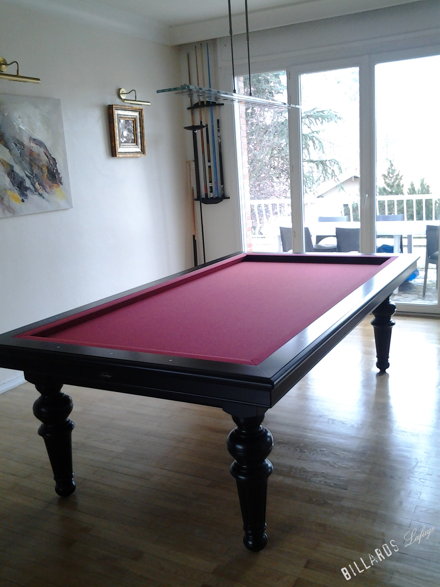 Billard bois - Table billard convertible bois massif